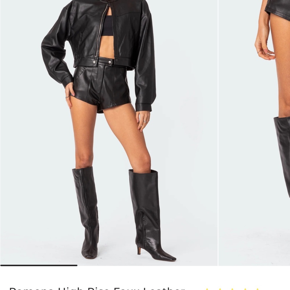 NWT Edikted Ramona Faux Leather Micro
Shorts Black - S & M